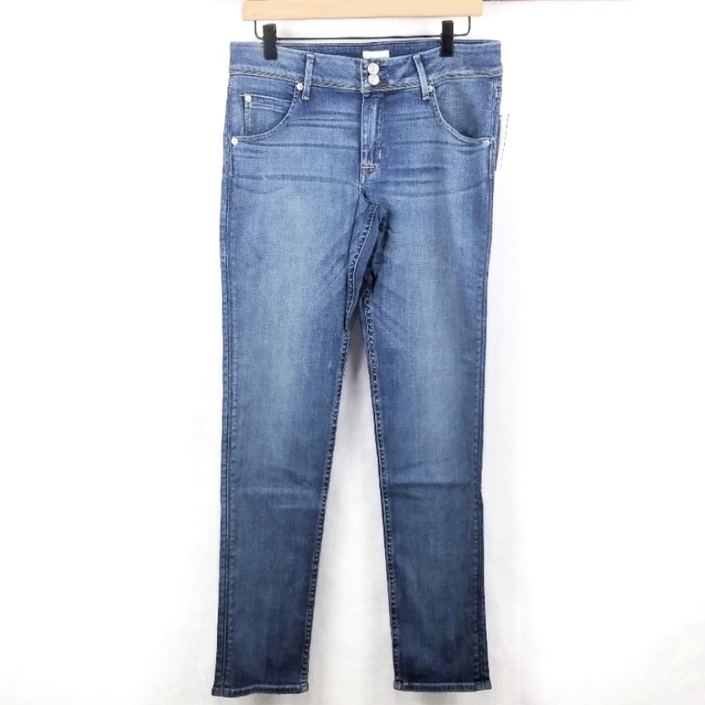 NWT Hudson Jeans Womens 32 Blue Collin Mid-Rise Skinny Plus-Size